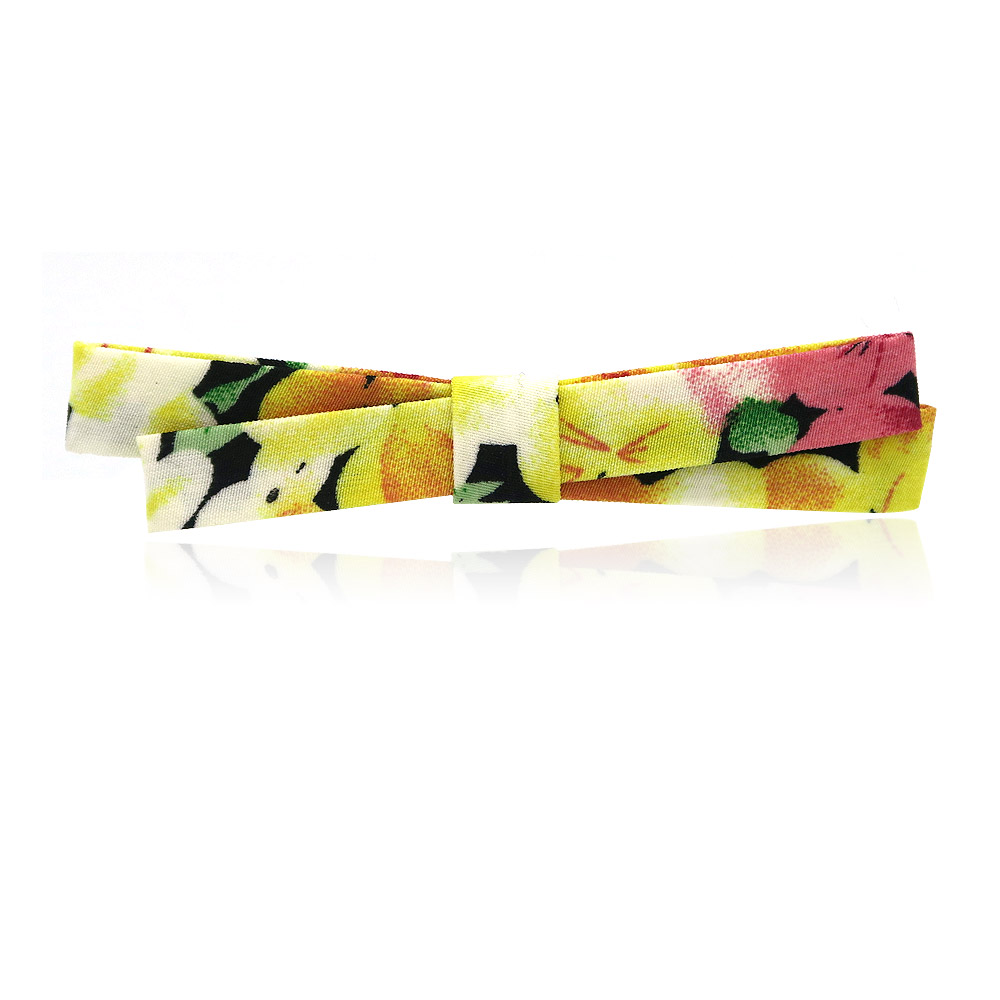 Yellow Flower Fabric Print  Hair Pin
